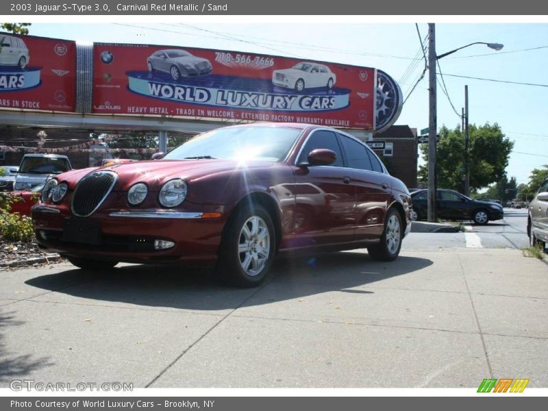 Carnival Red Metallic / Sand 2003 Jaguar S-Type 3.0