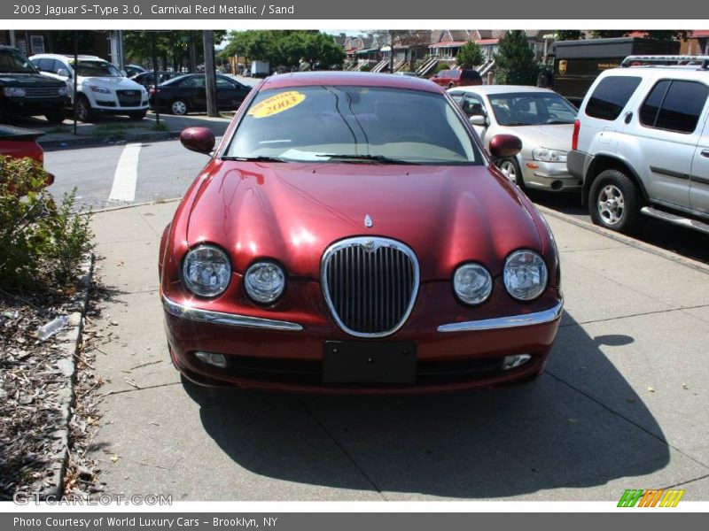 Carnival Red Metallic / Sand 2003 Jaguar S-Type 3.0