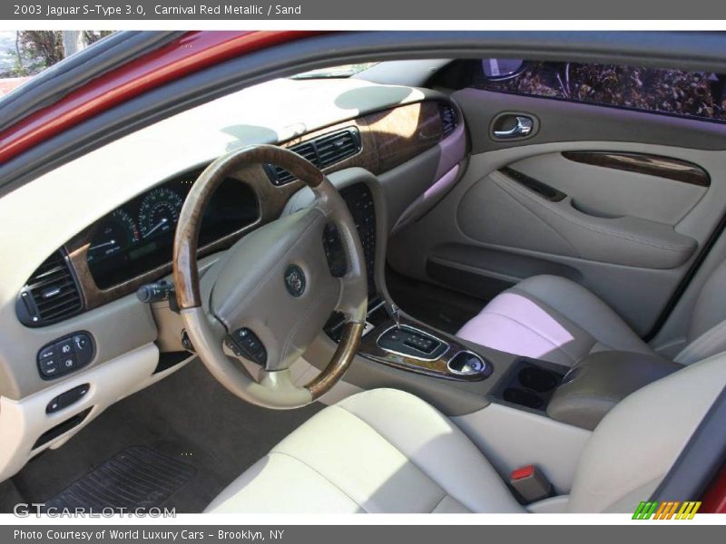 Carnival Red Metallic / Sand 2003 Jaguar S-Type 3.0