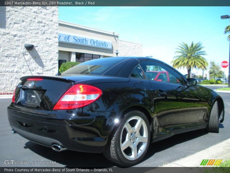 Black / Red 2007 Mercedes-Benz SLK 280 Roadster