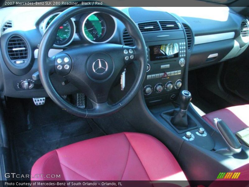 Black / Red 2007 Mercedes-Benz SLK 280 Roadster