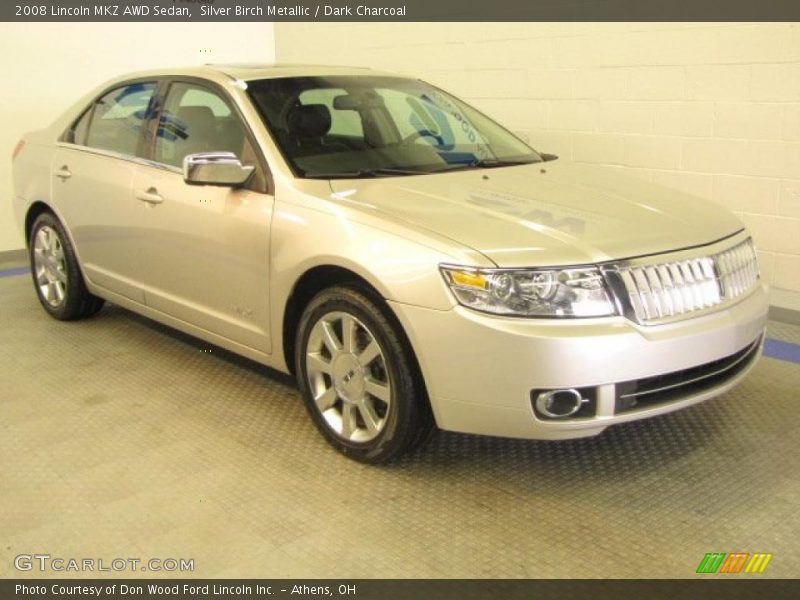 Silver Birch Metallic / Dark Charcoal 2008 Lincoln MKZ AWD Sedan