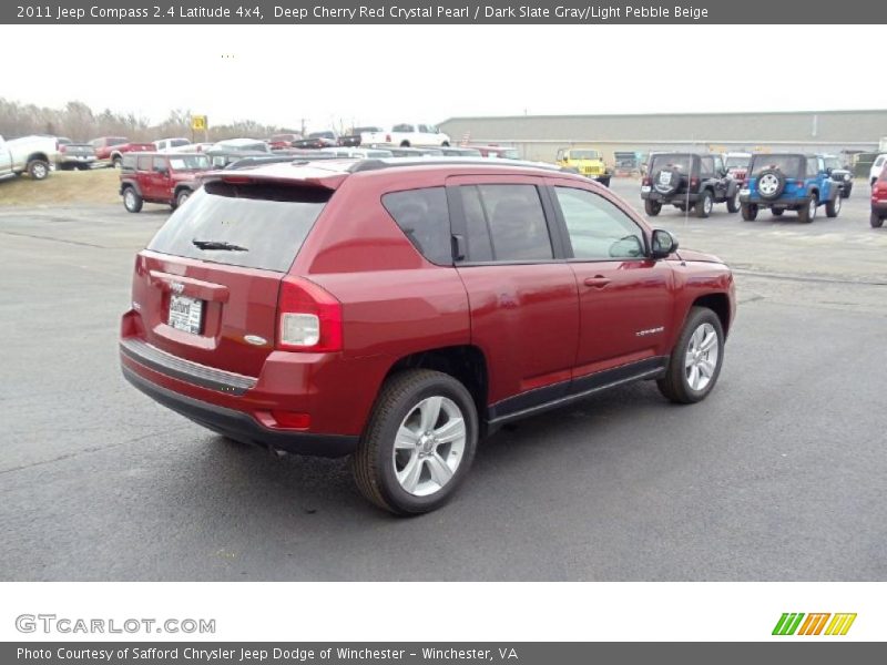 Deep Cherry Red Crystal Pearl / Dark Slate Gray/Light Pebble Beige 2011 Jeep Compass 2.4 Latitude 4x4
