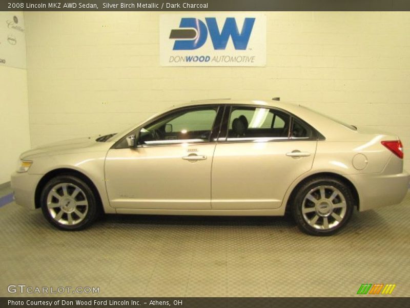 Silver Birch Metallic / Dark Charcoal 2008 Lincoln MKZ AWD Sedan