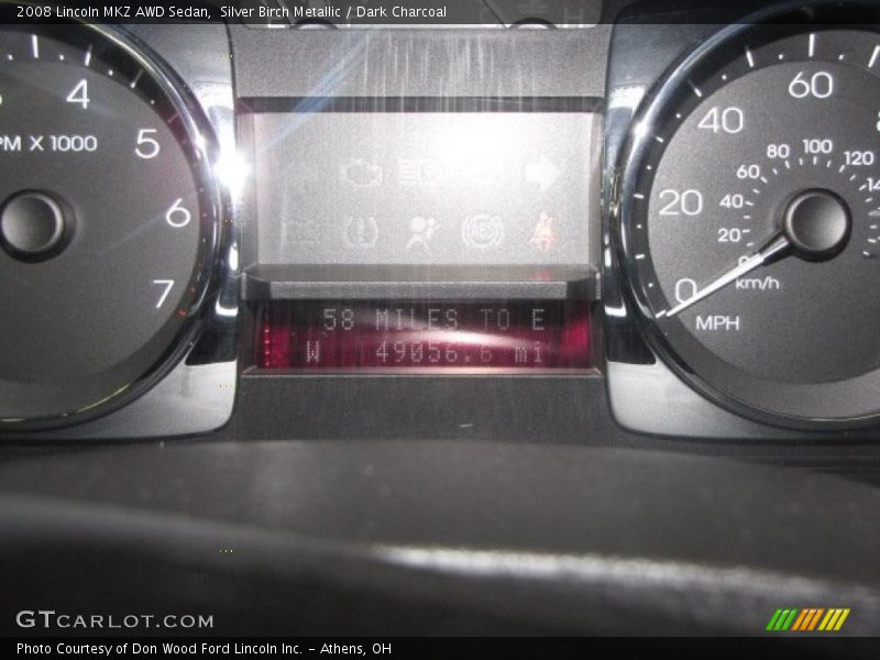 Silver Birch Metallic / Dark Charcoal 2008 Lincoln MKZ AWD Sedan