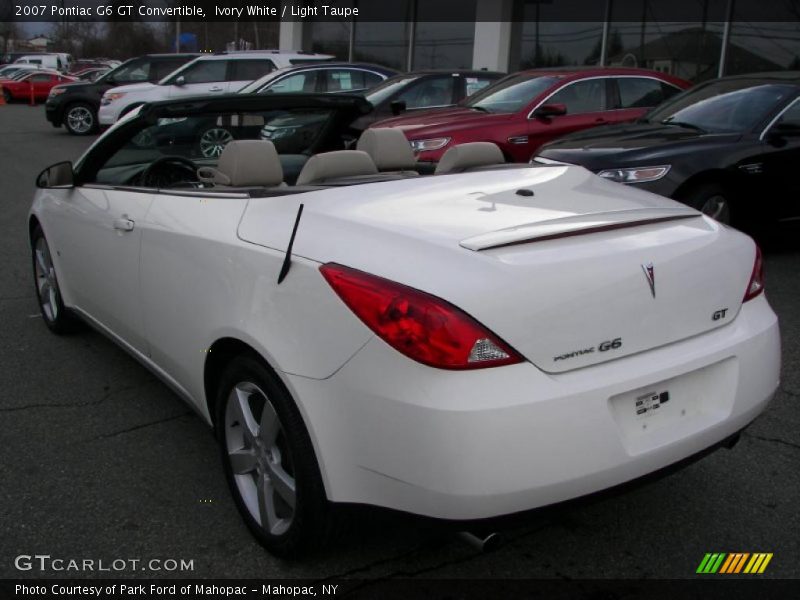 Ivory White / Light Taupe 2007 Pontiac G6 GT Convertible