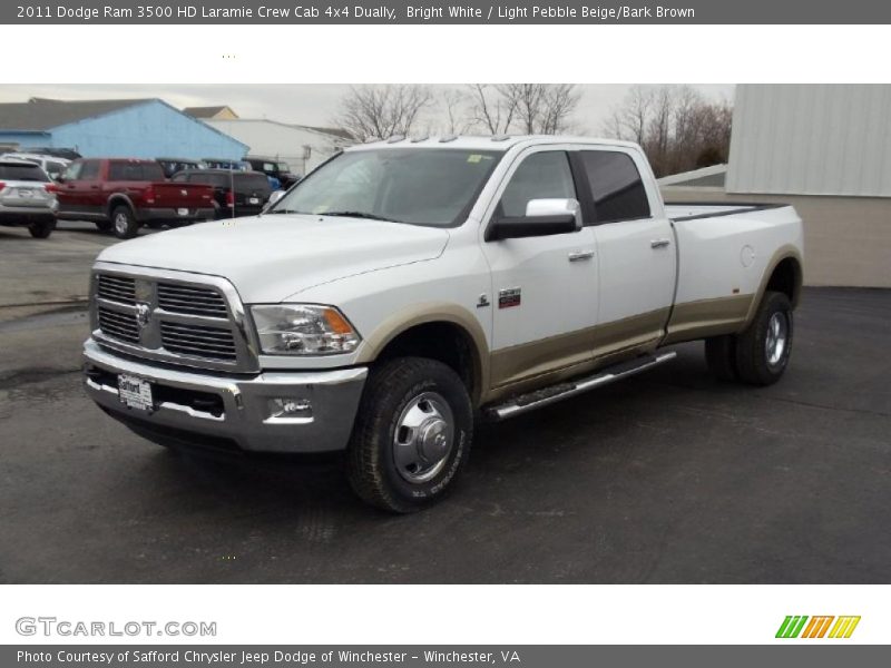 Front 3/4 View of 2011 Ram 3500 HD Laramie Crew Cab 4x4 Dually