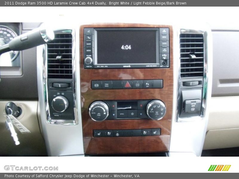 Bright White / Light Pebble Beige/Bark Brown 2011 Dodge Ram 3500 HD Laramie Crew Cab 4x4 Dually