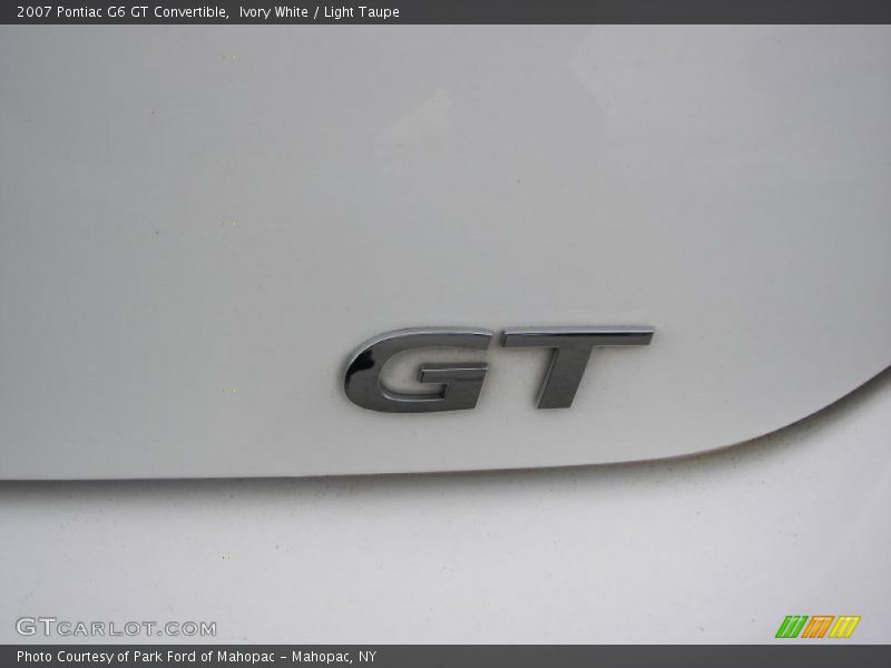Ivory White / Light Taupe 2007 Pontiac G6 GT Convertible