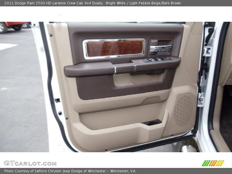 Bright White / Light Pebble Beige/Bark Brown 2011 Dodge Ram 3500 HD Laramie Crew Cab 4x4 Dually