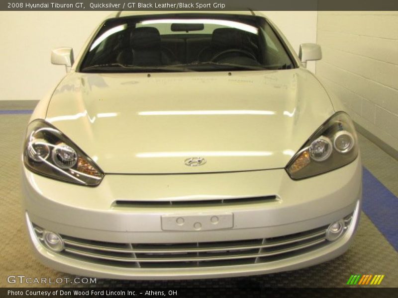 Quicksilver / GT Black Leather/Black Sport Grip 2008 Hyundai Tiburon GT