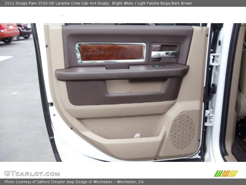 Bright White / Light Pebble Beige/Bark Brown 2011 Dodge Ram 3500 HD Laramie Crew Cab 4x4 Dually