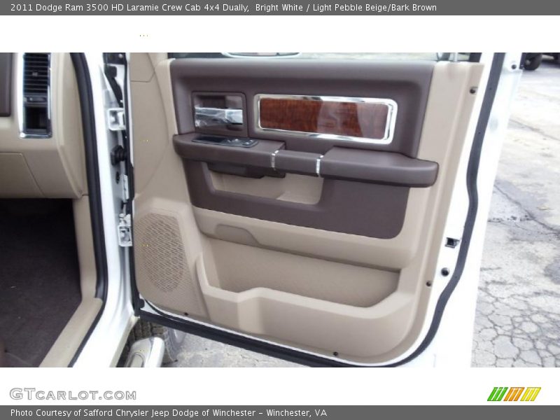 Bright White / Light Pebble Beige/Bark Brown 2011 Dodge Ram 3500 HD Laramie Crew Cab 4x4 Dually