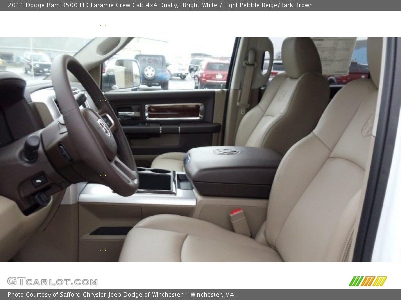  2011 Ram 3500 HD Laramie Crew Cab 4x4 Dually Light Pebble Beige/Bark Brown Interior