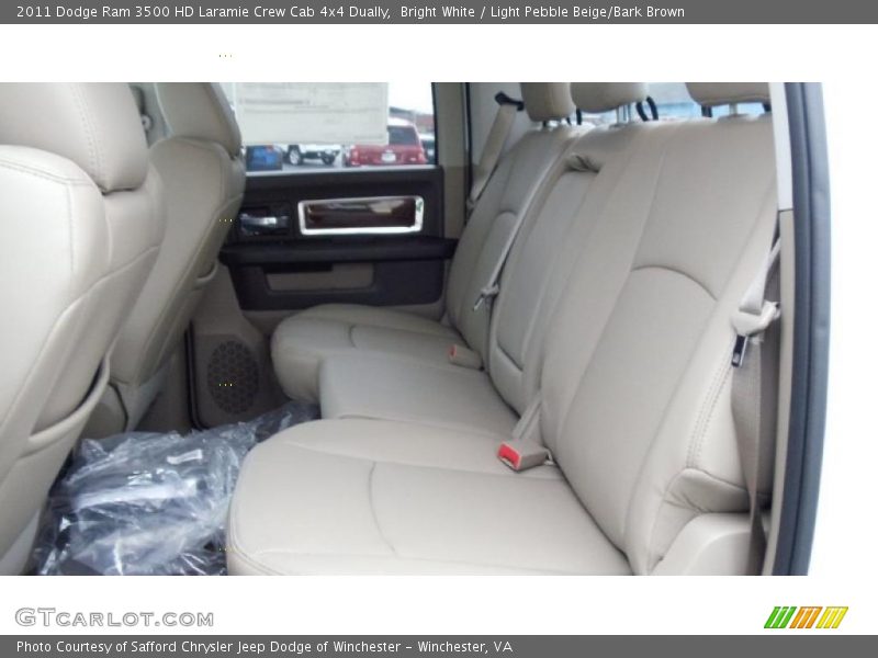 Bright White / Light Pebble Beige/Bark Brown 2011 Dodge Ram 3500 HD Laramie Crew Cab 4x4 Dually