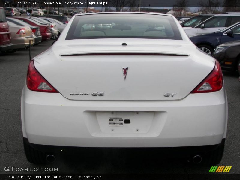 Ivory White / Light Taupe 2007 Pontiac G6 GT Convertible