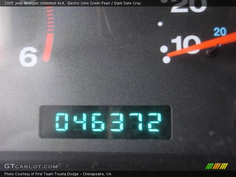 Electric Lime Green Pearl / Dark Slate Gray 2005 Jeep Wrangler Unlimited 4x4