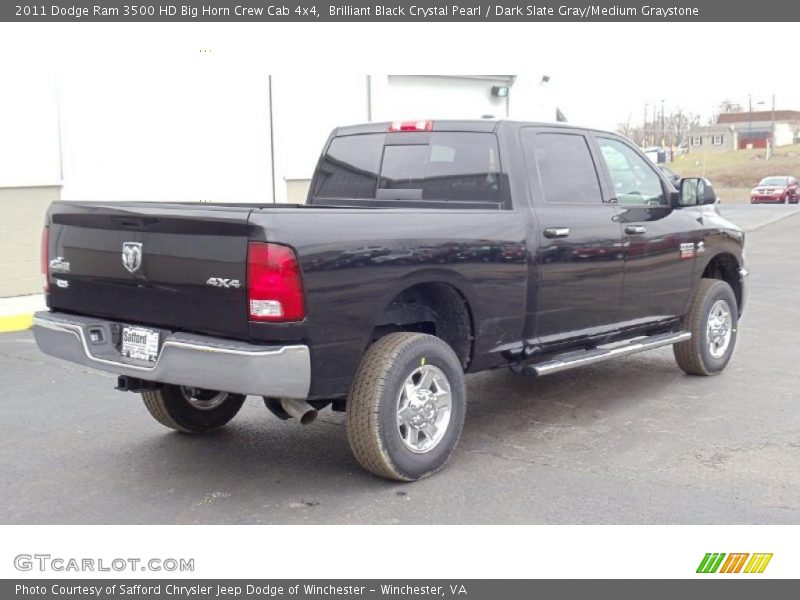  2011 Ram 3500 HD Big Horn Crew Cab 4x4 Brilliant Black Crystal Pearl
