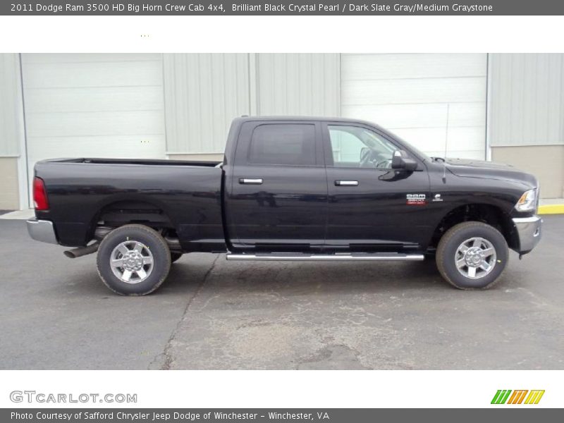  2011 Ram 3500 HD Big Horn Crew Cab 4x4 Brilliant Black Crystal Pearl