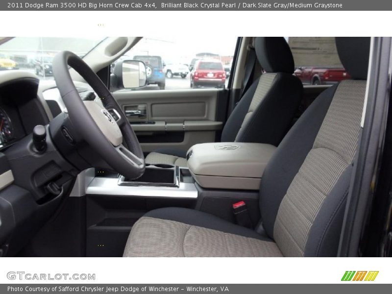 Brilliant Black Crystal Pearl / Dark Slate Gray/Medium Graystone 2011 Dodge Ram 3500 HD Big Horn Crew Cab 4x4