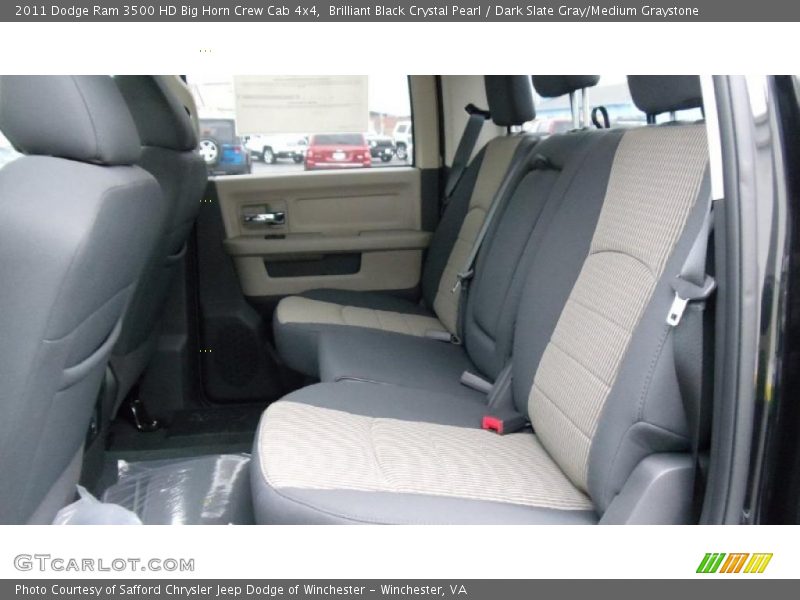Brilliant Black Crystal Pearl / Dark Slate Gray/Medium Graystone 2011 Dodge Ram 3500 HD Big Horn Crew Cab 4x4
