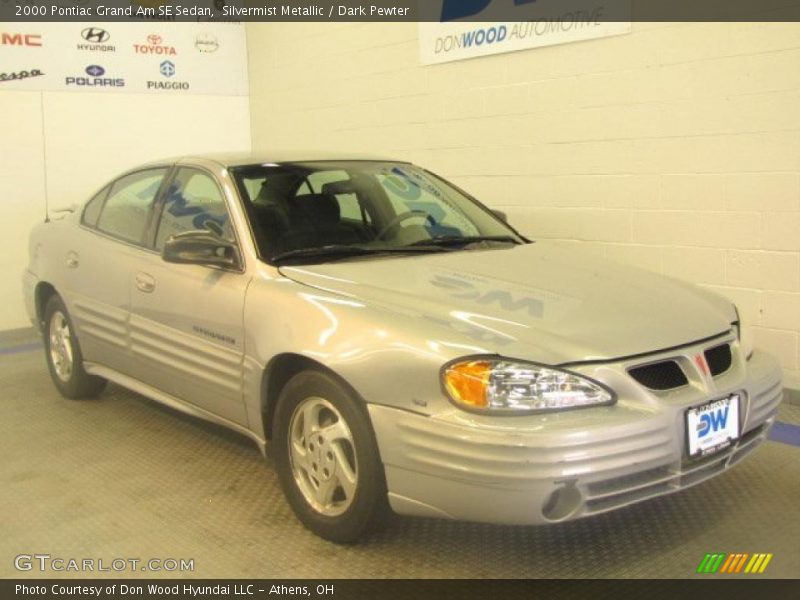 Silvermist Metallic / Dark Pewter 2000 Pontiac Grand Am SE Sedan