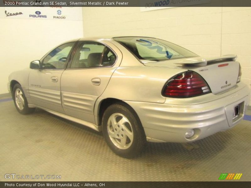 Silvermist Metallic / Dark Pewter 2000 Pontiac Grand Am SE Sedan