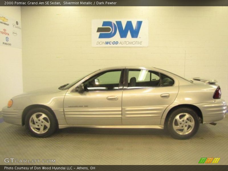 Silvermist Metallic / Dark Pewter 2000 Pontiac Grand Am SE Sedan