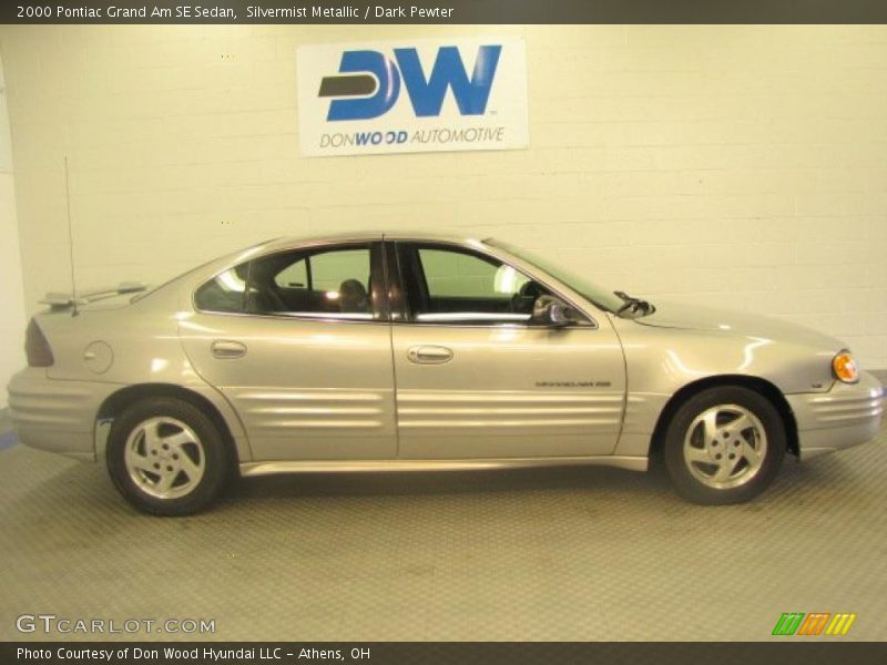 Silvermist Metallic / Dark Pewter 2000 Pontiac Grand Am SE Sedan