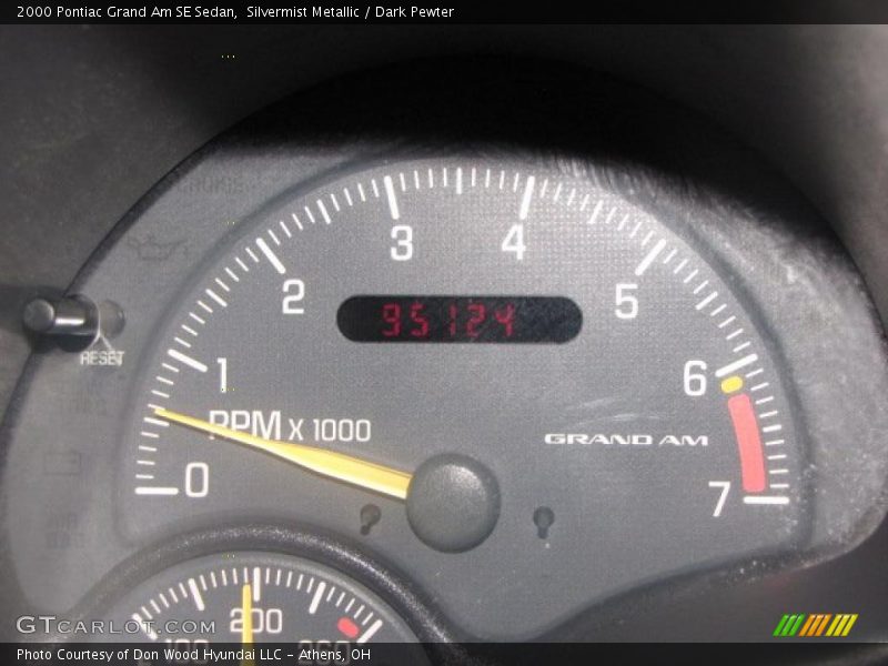Silvermist Metallic / Dark Pewter 2000 Pontiac Grand Am SE Sedan
