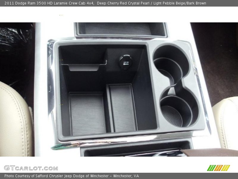 Deep Cherry Red Crystal Pearl / Light Pebble Beige/Bark Brown 2011 Dodge Ram 3500 HD Laramie Crew Cab 4x4