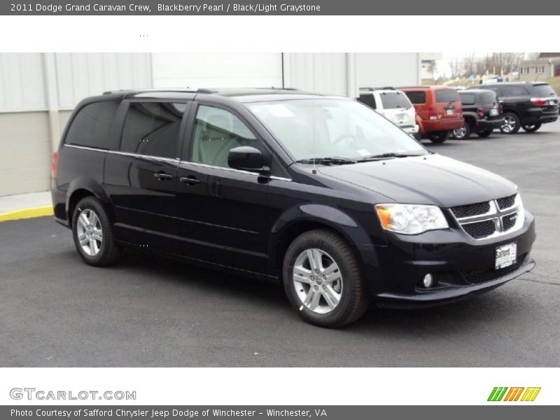 Blackberry Pearl / Black/Light Graystone 2011 Dodge Grand Caravan Crew