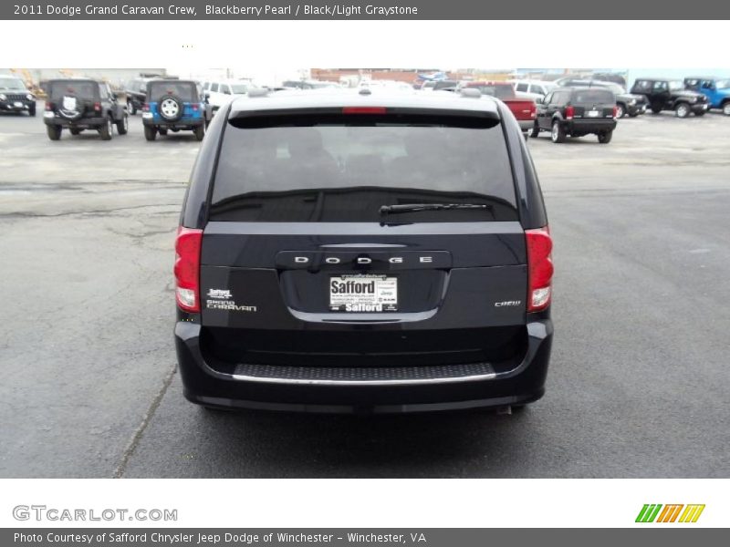 Blackberry Pearl / Black/Light Graystone 2011 Dodge Grand Caravan Crew
