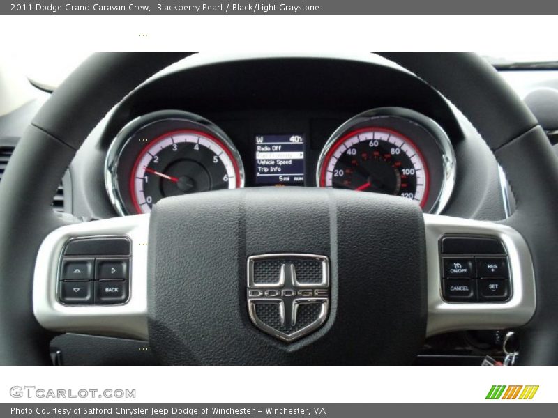 Controls of 2011 Grand Caravan Crew