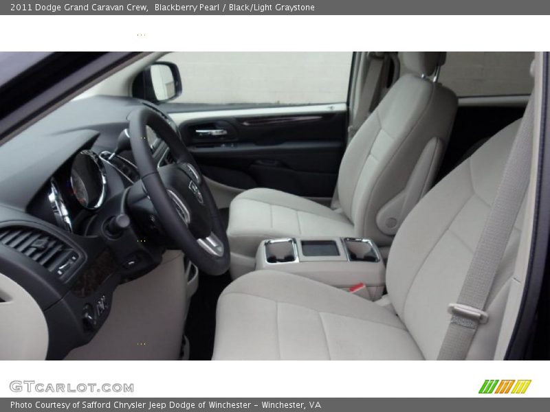  2011 Grand Caravan Crew Black/Light Graystone Interior