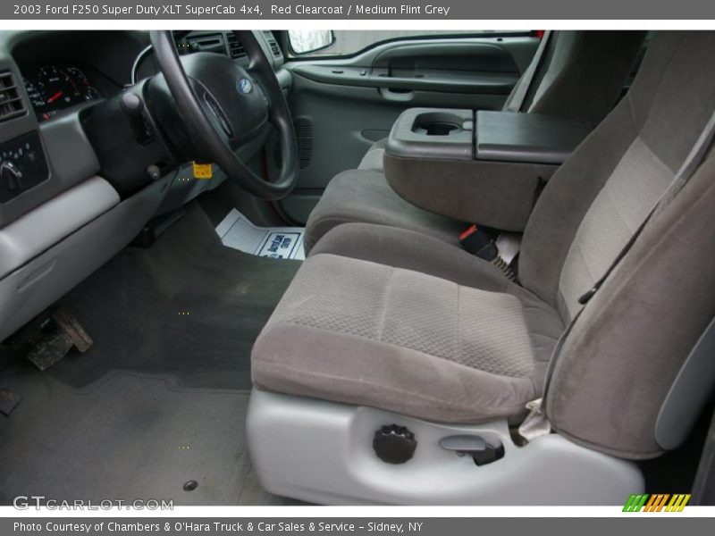 Red Clearcoat / Medium Flint Grey 2003 Ford F250 Super Duty XLT SuperCab 4x4