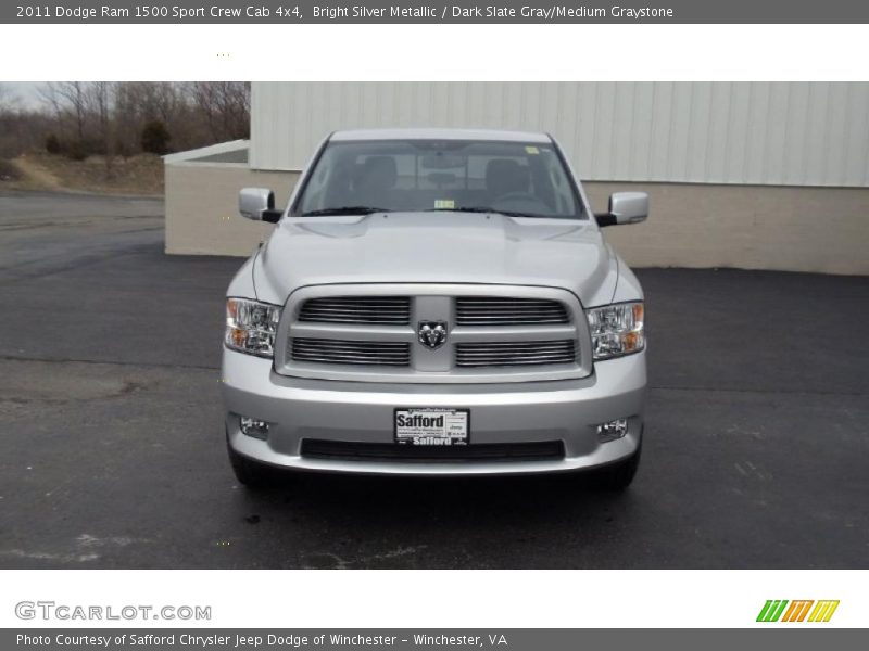 Bright Silver Metallic / Dark Slate Gray/Medium Graystone 2011 Dodge Ram 1500 Sport Crew Cab 4x4