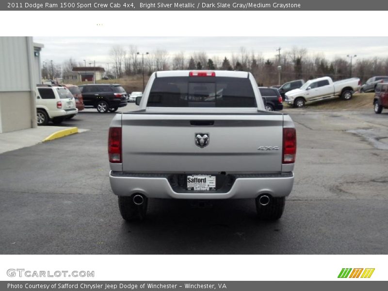  2011 Ram 1500 Sport Crew Cab 4x4 Bright Silver Metallic