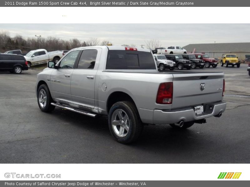 Bright Silver Metallic / Dark Slate Gray/Medium Graystone 2011 Dodge Ram 1500 Sport Crew Cab 4x4