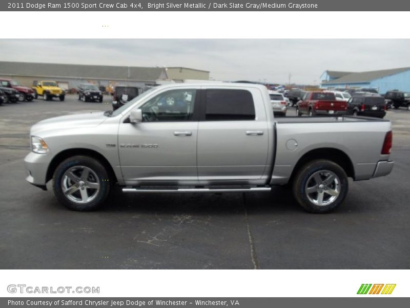 Bright Silver Metallic / Dark Slate Gray/Medium Graystone 2011 Dodge Ram 1500 Sport Crew Cab 4x4