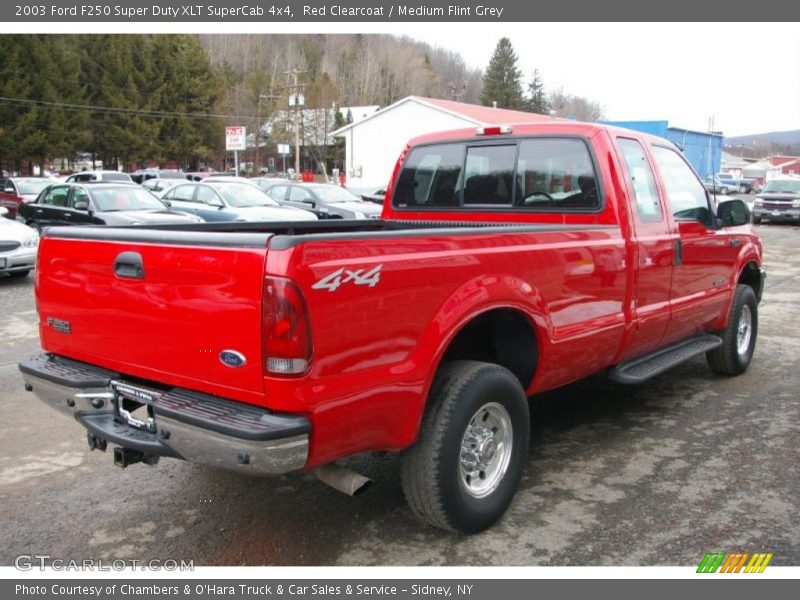 Red Clearcoat / Medium Flint Grey 2003 Ford F250 Super Duty XLT SuperCab 4x4