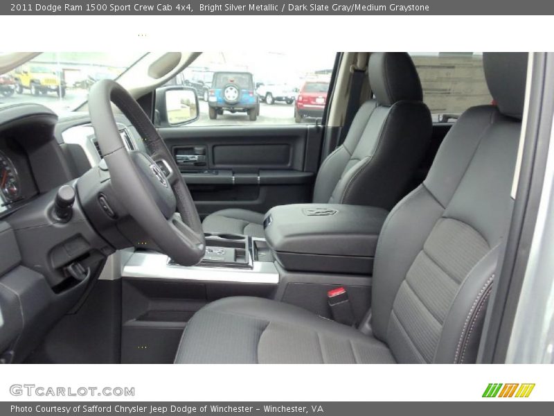 Bright Silver Metallic / Dark Slate Gray/Medium Graystone 2011 Dodge Ram 1500 Sport Crew Cab 4x4