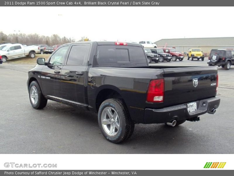 Brilliant Black Crystal Pearl / Dark Slate Gray 2011 Dodge Ram 1500 Sport Crew Cab 4x4