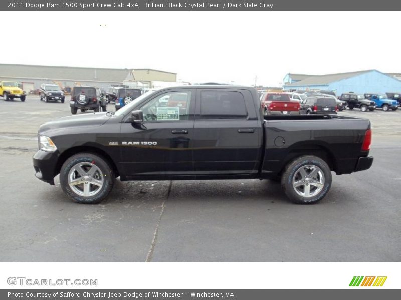 Brilliant Black Crystal Pearl / Dark Slate Gray 2011 Dodge Ram 1500 Sport Crew Cab 4x4