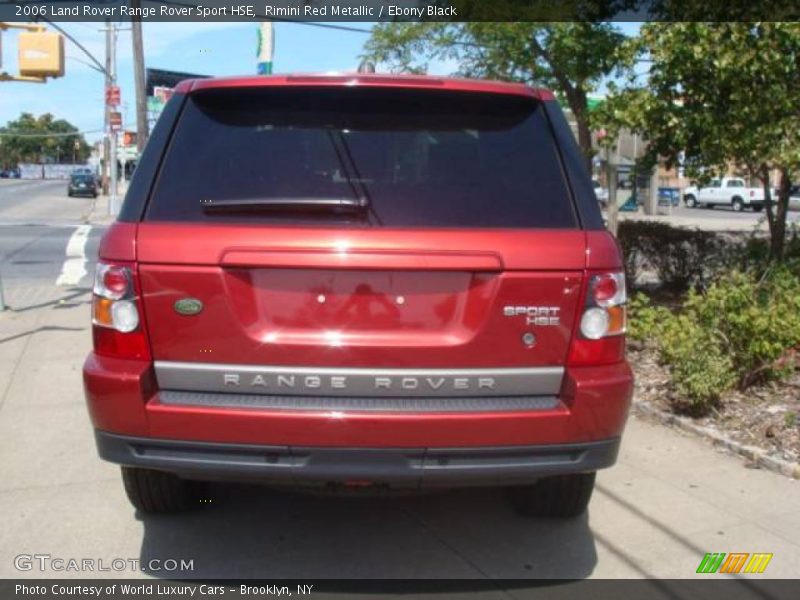 Rimini Red Metallic / Ebony Black 2006 Land Rover Range Rover Sport HSE