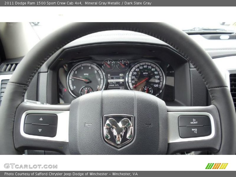Mineral Gray Metallic / Dark Slate Gray 2011 Dodge Ram 1500 Sport Crew Cab 4x4