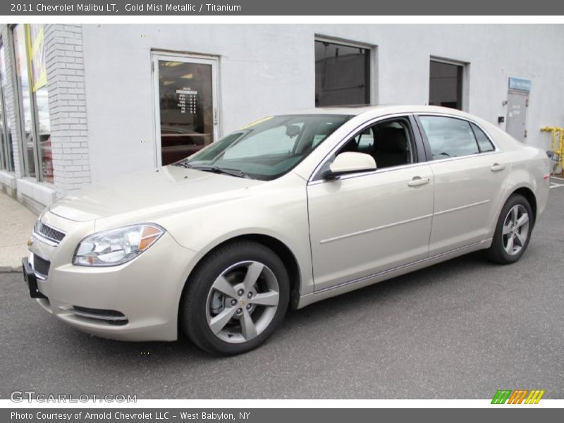 Gold Mist Metallic / Titanium 2011 Chevrolet Malibu LT