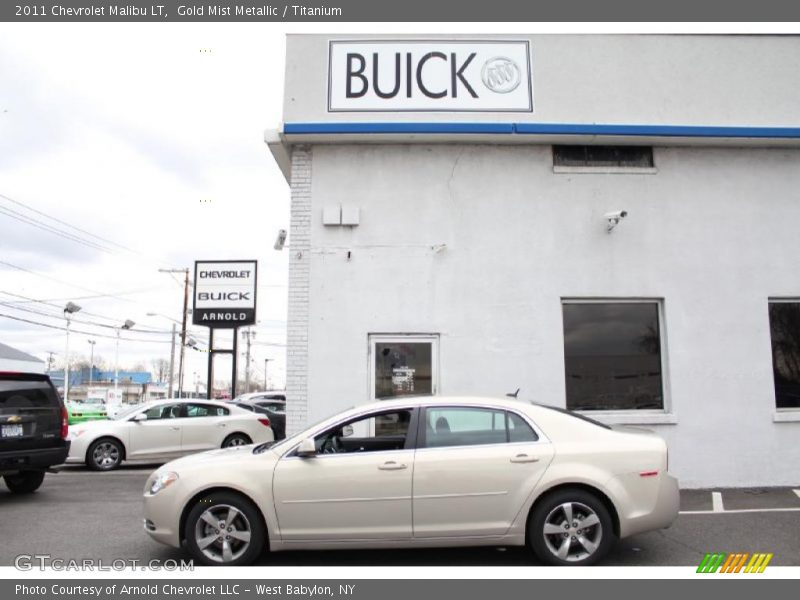 Gold Mist Metallic / Titanium 2011 Chevrolet Malibu LT