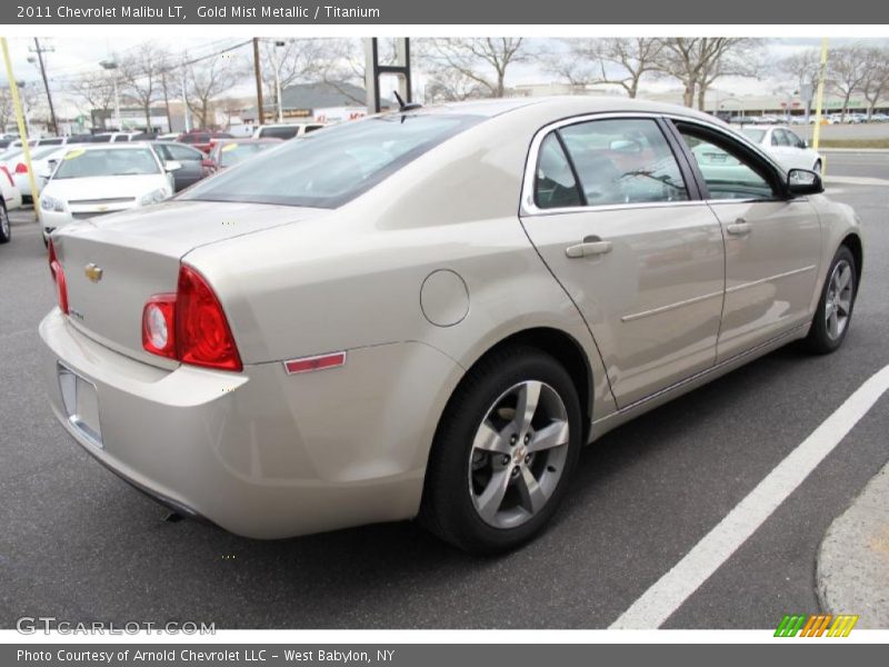 Gold Mist Metallic / Titanium 2011 Chevrolet Malibu LT
