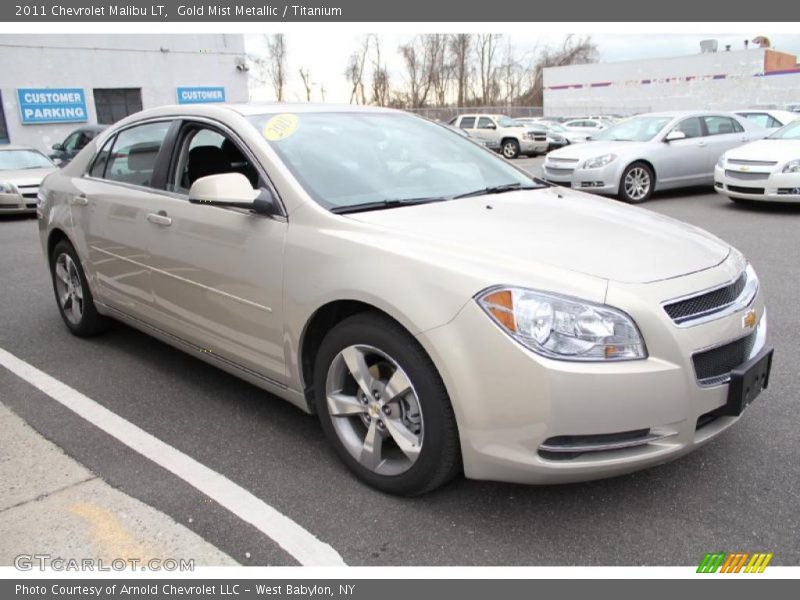 Gold Mist Metallic / Titanium 2011 Chevrolet Malibu LT